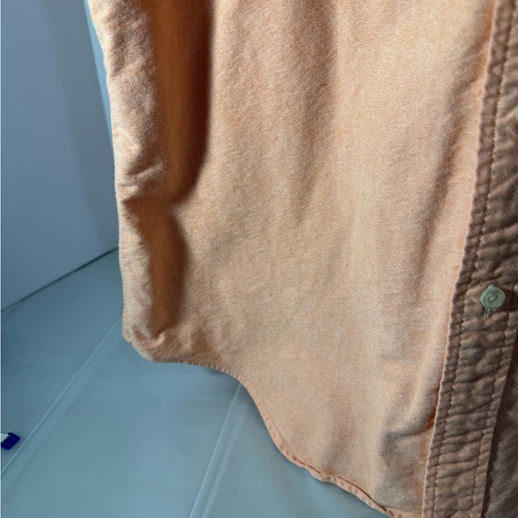 Ralph Lauren Men's Peach Button Short Sleeve Shirt Size Medium Slim Fit - Picture 6 of 12